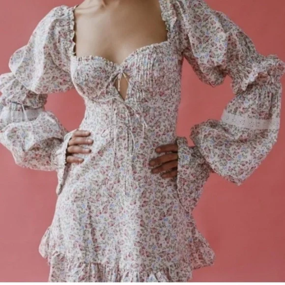 For Love and Lemons Lucca Mini Dress Medium - Picture 12 of 16